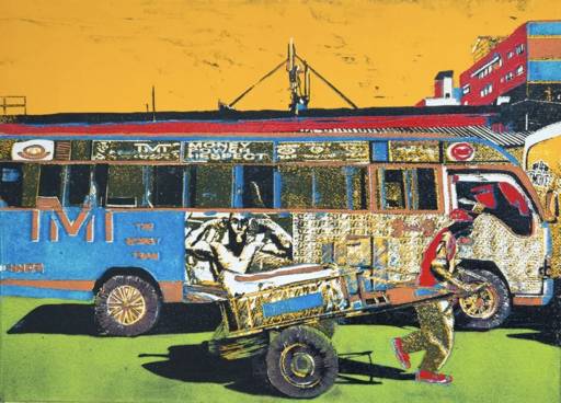 TMT (The Money Team) - Umoinner Sacco matatu art print by Dennis Muraguri