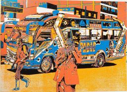 Pablo matatu art print by Dennis Muraguri