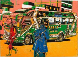 Pablo matatu art print by Dennis Muraguri