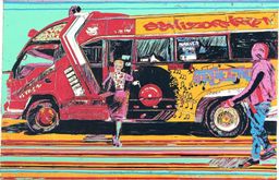 Schizophrenic matatu art print by Dennis Muraguri