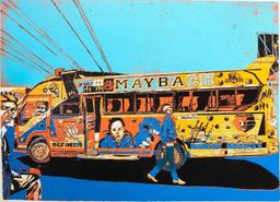 Maybach matatu art print by Dennis Muraguri