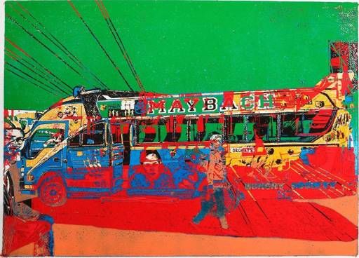 Maybach matatu art print by Dennis Muraguri