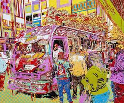 Minion - EBET Sacco matatu art print by Dennis Muraguri