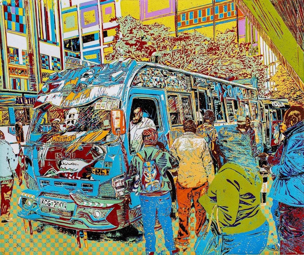 Minion - EBET Sacco matatu art print by Dennis Muraguri