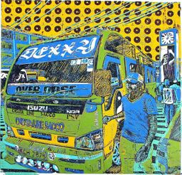 Dexxy Lime matatu art print by Dennis Muraguri