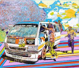 Warembo Bila - Make-Up matatu art print by Dennis Muraguri