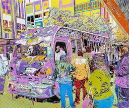 Minion - EBET Sacco matatu art print by Dennis Muraguri