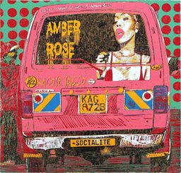 Amber Rose [Square Format] Pink matatu art print by Dennis Muraguri