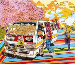 Warembo Bila - Make-Up matatu art print by Dennis Muraguri