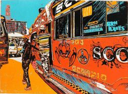 Scorpio matatu art print by Dennis Muraguri