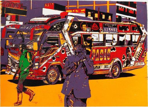 Pablo matatu art print by Dennis Muraguri