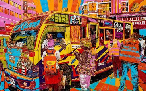 Krooks matatu art print by Dennis Muraguri