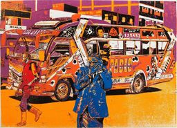 Pablo matatu art print by Dennis Muraguri