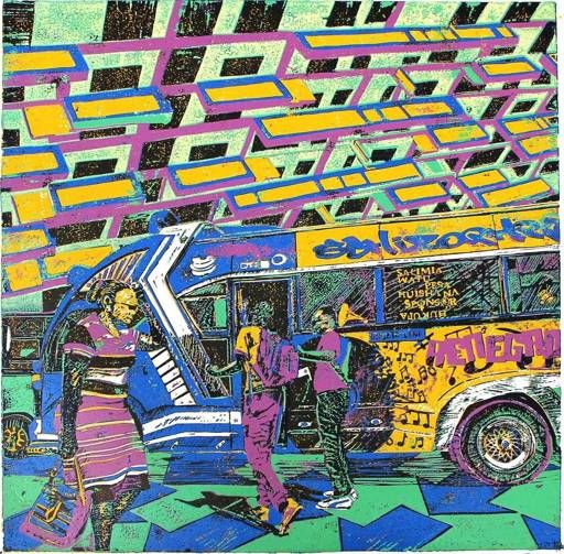 Schizophrenic [Square Format] matatu art print by Dennis Muraguri