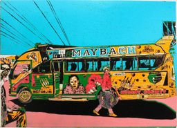 Maybach matatu art print by Dennis Muraguri