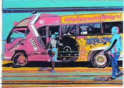 Schizophrenic matatu art print by Dennis Muraguri