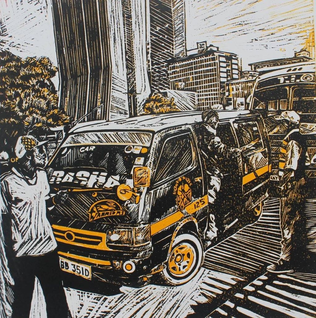 Rasha - Route 125 matatu art print by Dennis Muraguri