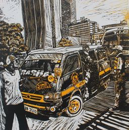 Rasha - Route 125 matatu art print by Dennis Muraguri