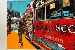 Scorpio matatu art print by Dennis Muraguri