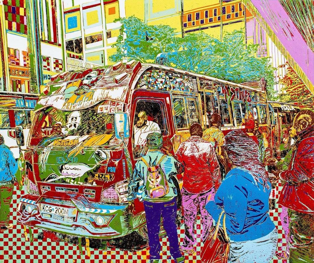 Minion - EBET Sacco matatu art print by Dennis Muraguri