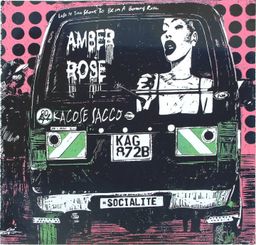 Amber Rose [Square Format] Black matatu art print by Dennis Muraguri