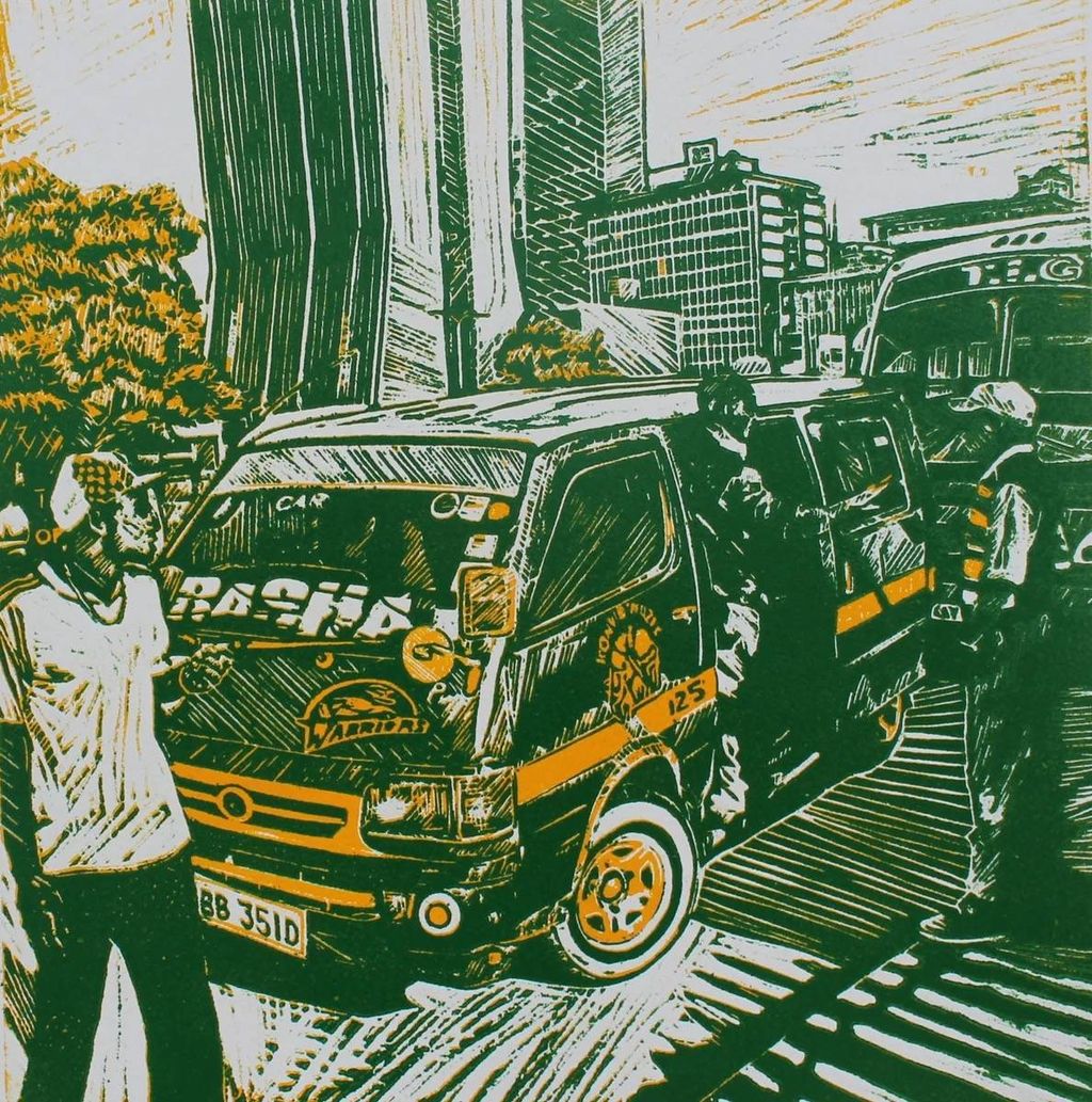 Rasha - Route 125 matatu art print by Dennis Muraguri