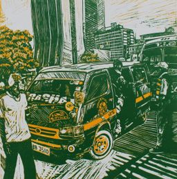 Rasha - Route 125 matatu art print by Dennis Muraguri