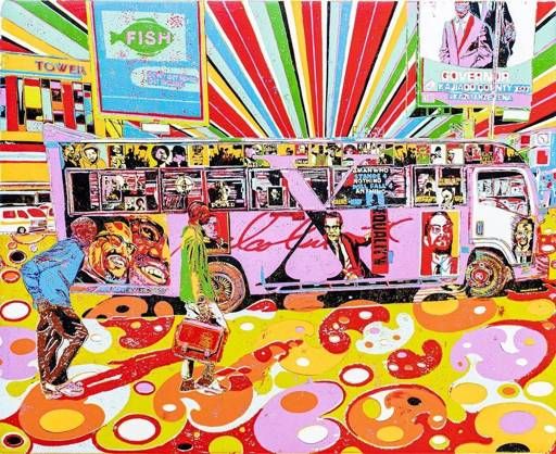Malcolm X - Ngong Sacco purple matatu art print by Dennis Muraguri