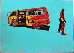 Amber Rose (Side View) Blue matatu art print by Dennis Muraguri